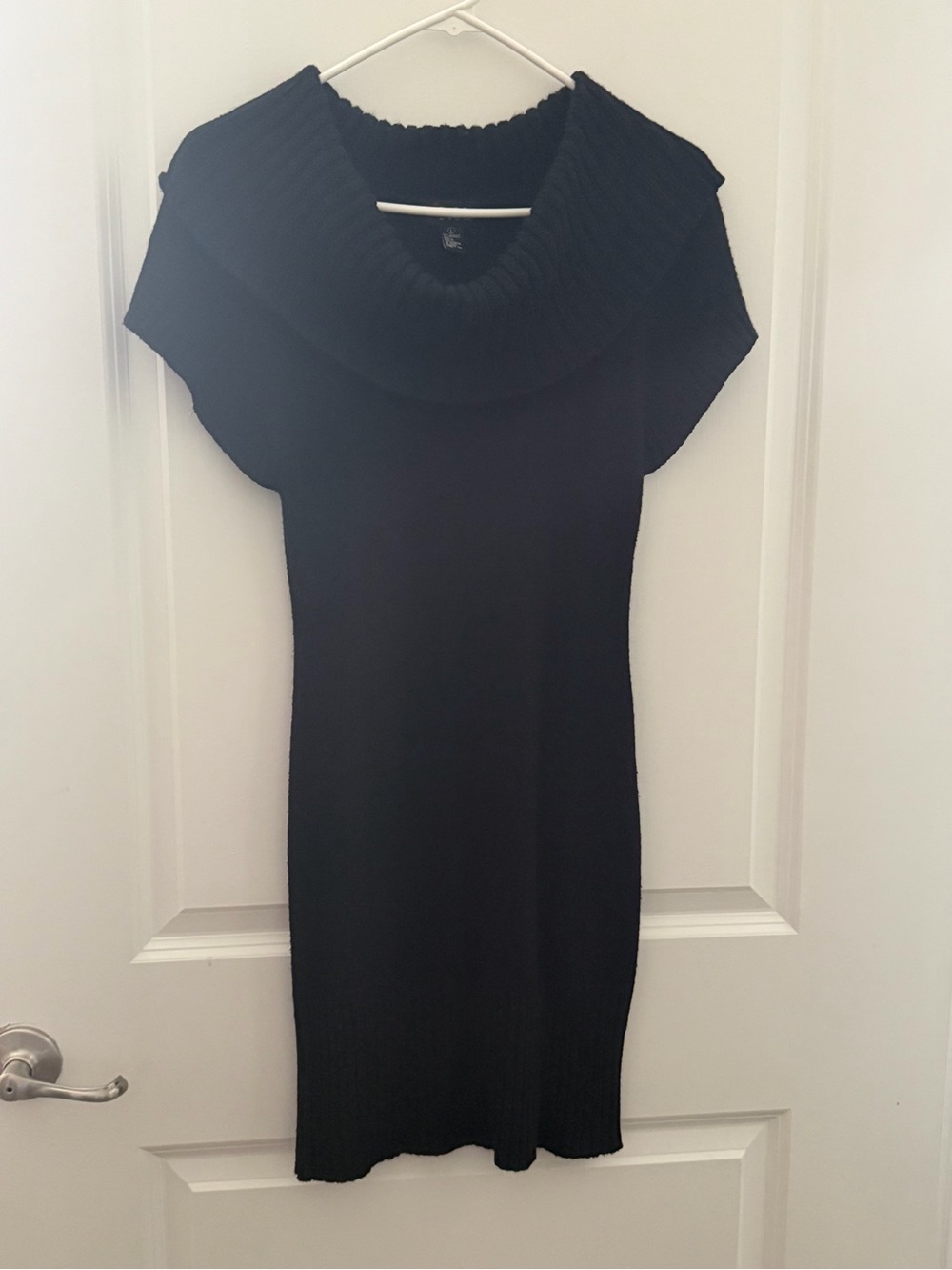 Black Cowl Neck Knit Dress - Women
